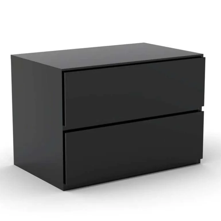 Nightstand, 1-Drawer, Black - Nexera