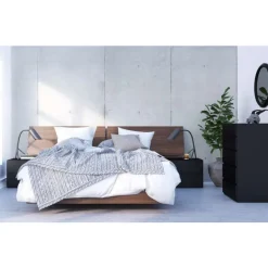 Nightstand, 1-Drawer, Black - Nexera