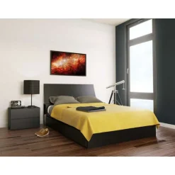 Nightstand, 1-Drawer, Black - Nexera