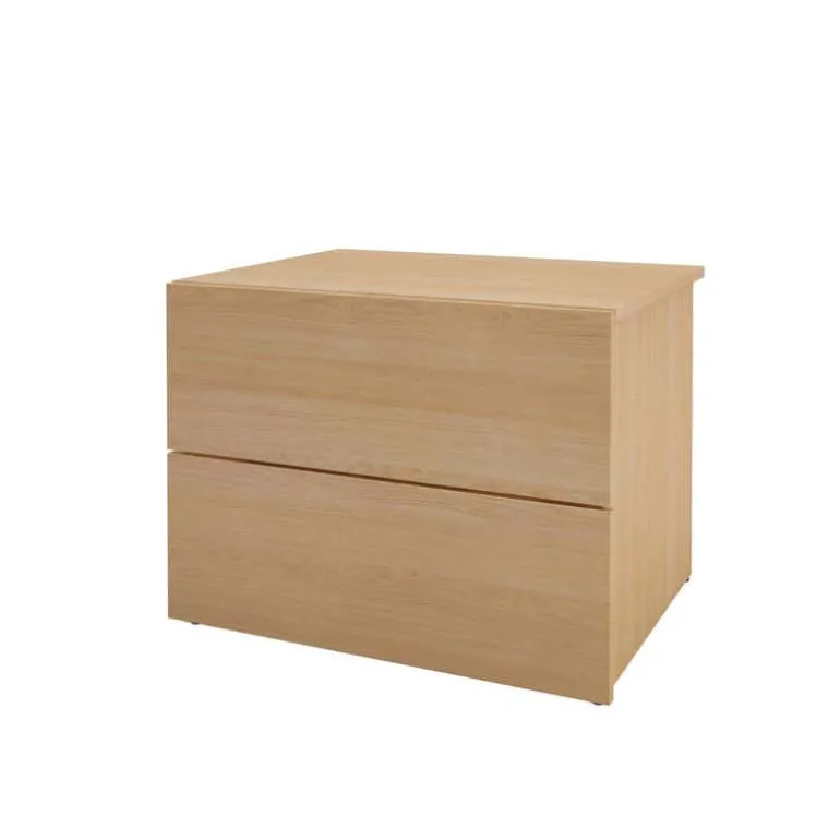 Nightstand, 2-Drawer, Natural Maple - Nexera