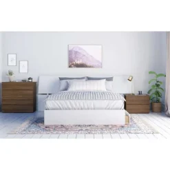 Nightstand, 2-Drawer, Walnut - Nexera