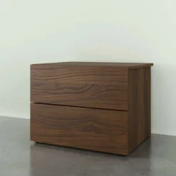 Nightstand, 2-Drawer, Walnut - Nexera