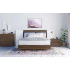 Nightstand, 2-Drawer, Walnut - Nexera