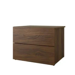 Nightstand, 2-Drawer, Walnut - Nexera