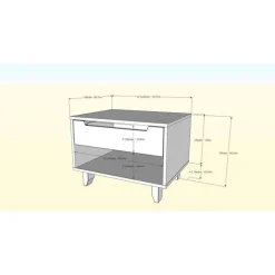 Nightstand, 1-Drawer, White - Nexera
