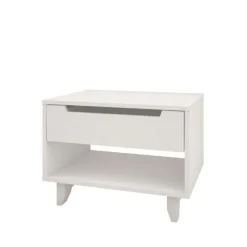 Nightstand, 1-Drawer, White - Nexera