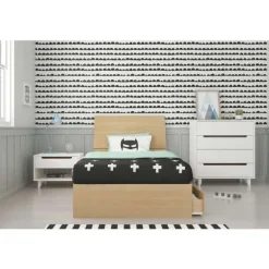 Nightstand, 1-Drawer, White - Nexera