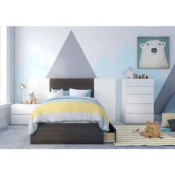 Nightstand, 1-Drawer, White - Nexera