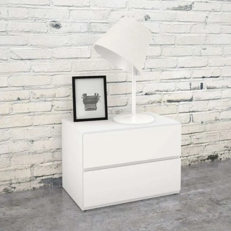 Nightstand, 1-Drawer, White - Nexera