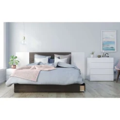 Nightstand, 1-Drawer, White - Nexera
