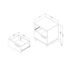 Nightstand With 2 Drawers - South Shore