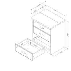 Nightstand with Charging Station - South Shore