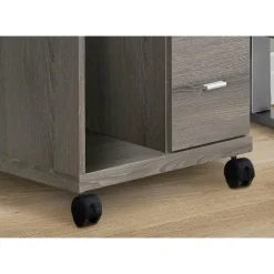 Office cabinet - dark taupe with 2 drawers on castors - Monarch