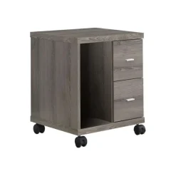 Office cabinet - dark taupe with 2 drawers on castors - Monarch