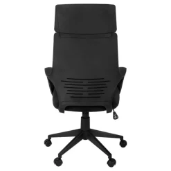Office chair - black / black fabric / high back executive - Monarch