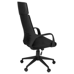Office chair - black / black fabric / high back executive - Monarch