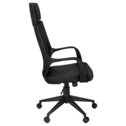 Office chair - black / black fabric / high back executive - Monarch