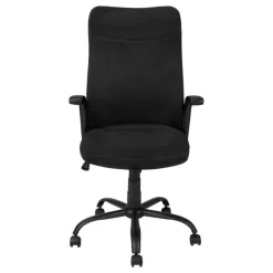 Office chair - black / black fabric / multi position - Monarch