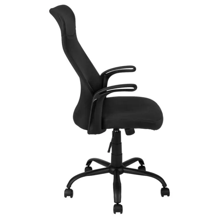 Office chair - black / black fabric / multi position - Monarch