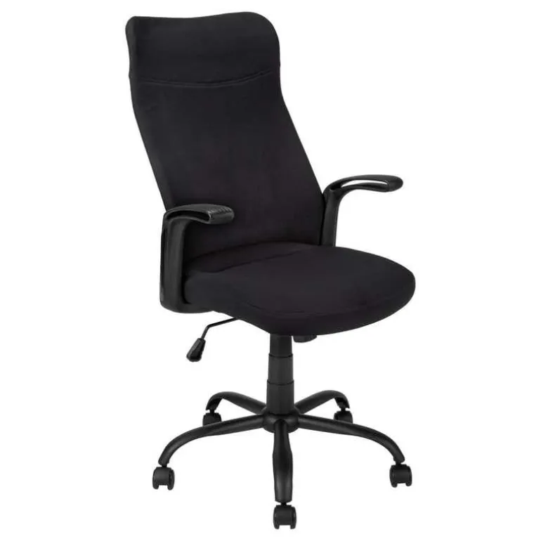 Office chair - black / black fabric / multi position - Monarch