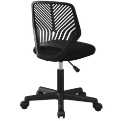 Office chair - black juvenile / black base on castors - Monarch