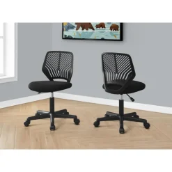 Office chair - black juvenile / black base on castors - Monarch
