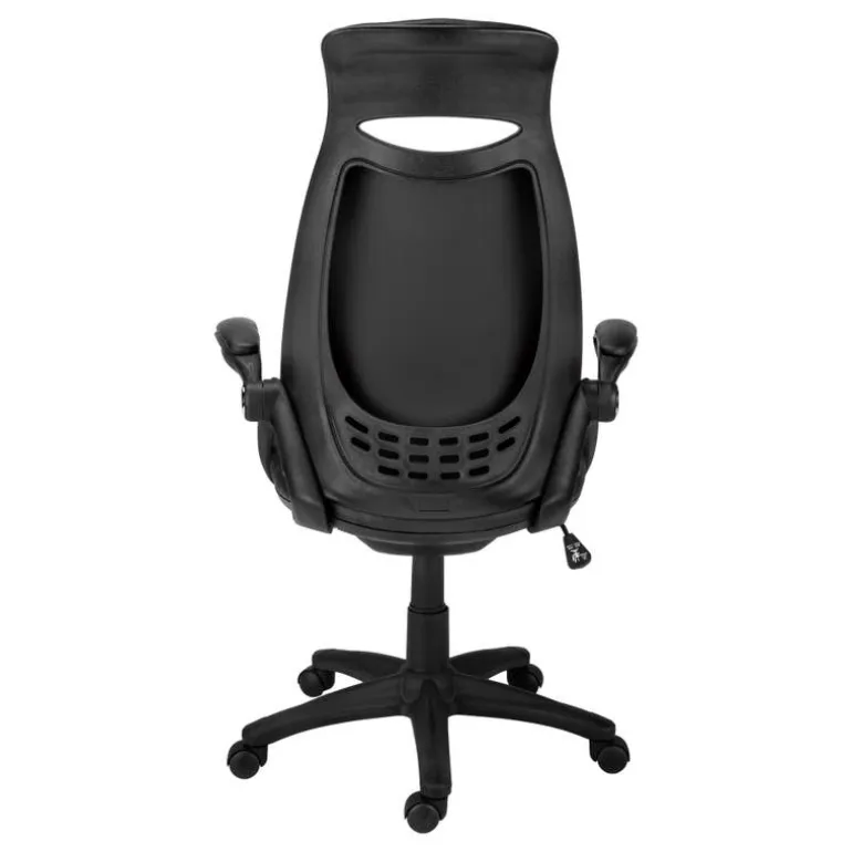 Office chair - black leather-look / multi position - Monarch