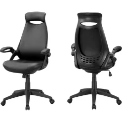 Office chair - black leather-look / multi position - Monarch