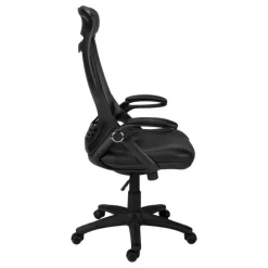 Office chair - black leather-look / multi position - Monarch