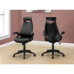 Office chair - black leather-look / multi position - Monarch