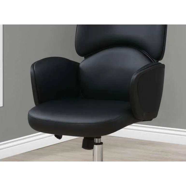 Office chair - executive / padded backrest and sides / metal base - adjustabl - Monarch