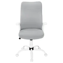 Office chair - executive / fixed armrests - adjustable height - grey fabric / - Monarch
