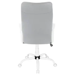 Office chair - executive / fixed armrests - adjustable height - grey fabric / - Monarch