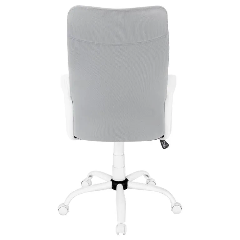 Office chair - executive / fixed armrests - adjustable height - grey fabric / - Monarch