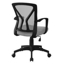 Office chair - grey / black base on castors - Monarch
