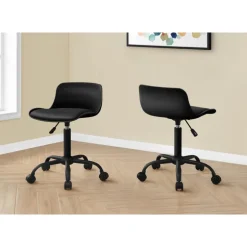 Office chair - juvenile low back - adjustable height black - Monarch