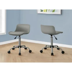 Office chair - juvenile low back - adjustable height - grey - Monarch