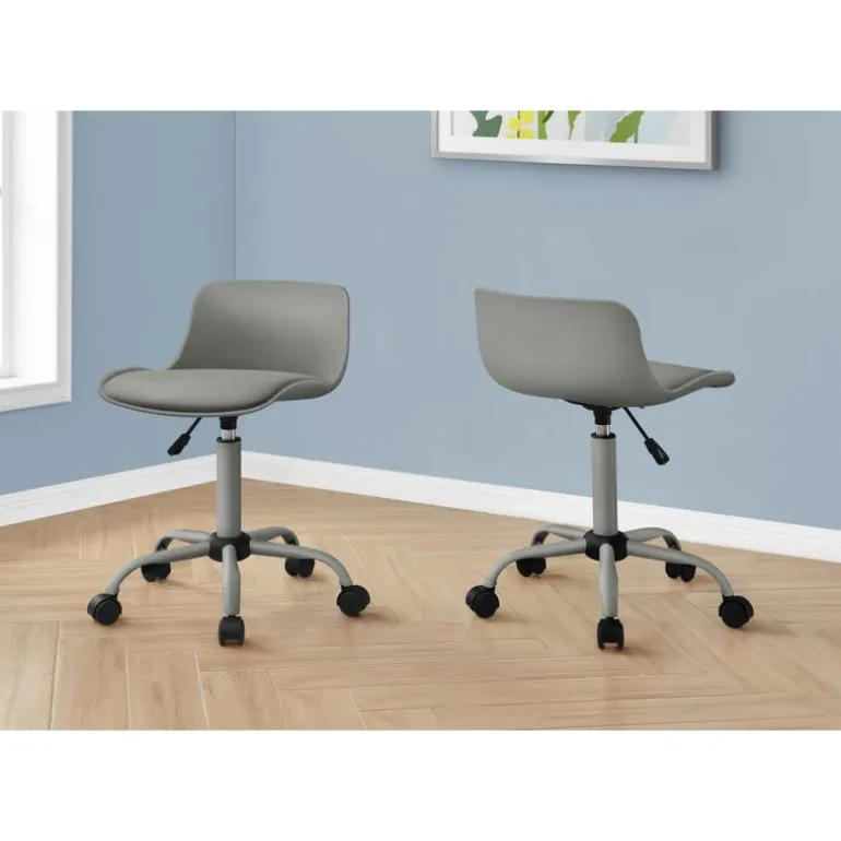 Office chair - juvenile low back - adjustable height - grey - Monarch