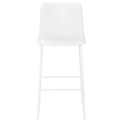 Office chair - standing desk / metal frame - curved backrest / white leather- - Monarch