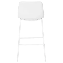 Office chair - standing desk / metal frame - curved backrest / white leather- - Monarch