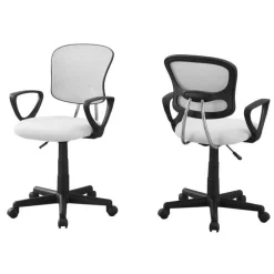 Office chair - white mesh juvenile / multi-position - Monarch