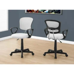 Office chair - white mesh juvenile / multi-position - Monarch