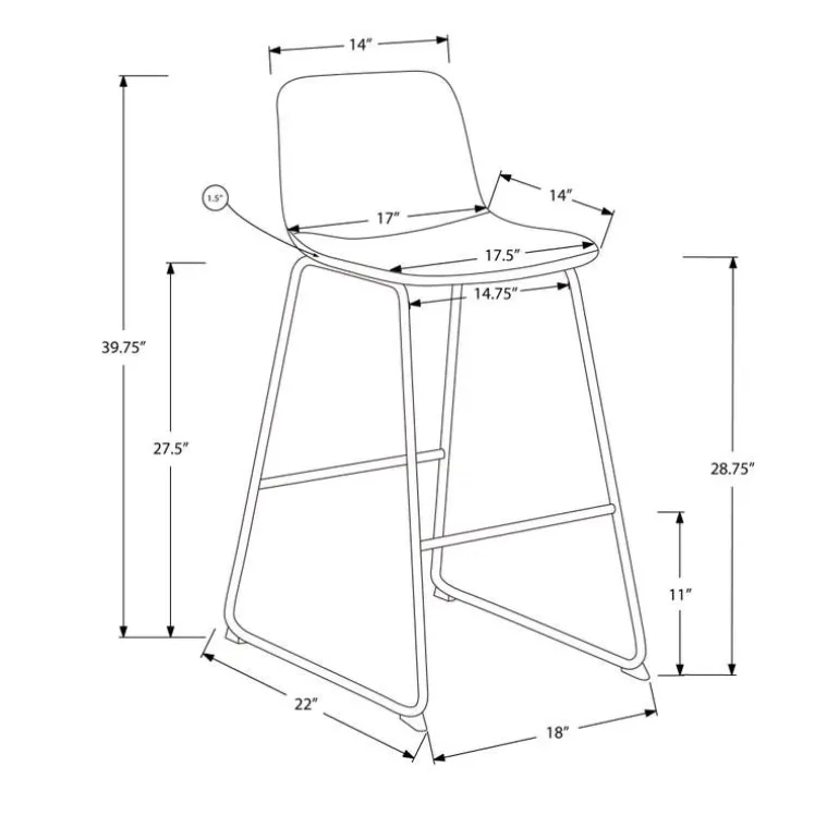 Office chair standing desk / metal frame - curved backrest / grey leather-l - Monarch