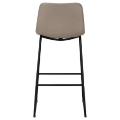 Office chair standing desk / metal frame - curved backrest / taupe leather- - Monarch