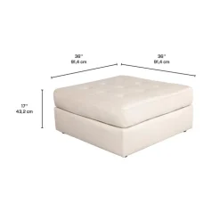 Ottoman 36 x 36 x 17 - Beige