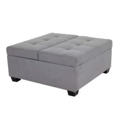Ottoman with Storage - Grey
