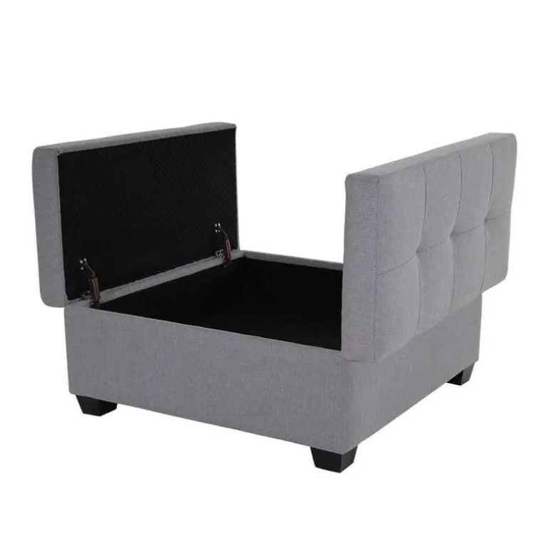 Ottoman with Storage - Grey