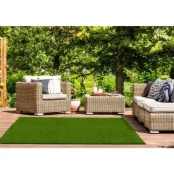 Outdoor Faux Green Grass Rug - 4 x 6