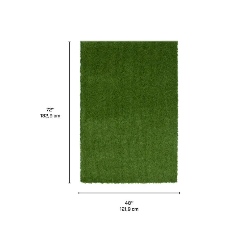 Outdoor Faux Green Grass Rug - 4 x 6