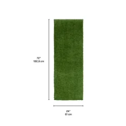 Outdoor Faux Green Grass Rug - 2 x 6